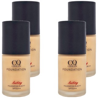 CINQUAIN 思珂 台灣公司貨 3D光感精華粉底SPF50+ 30ml, 03好氣色, 4瓶