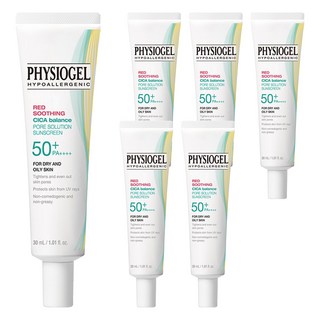 PHYSIOGEL 潔美淨 CICA毛孔隱形防曬乳 SPF50+ PA+++, 30ml, 6條