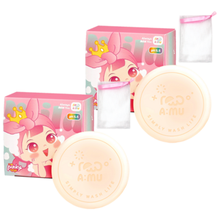 Pink Princess Pinky Kids 多合一洗髮皂和弱酸性沐浴露, 100g, 2個