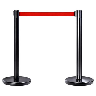 실속 일체형 스텐 벨트 차단봉 메탈블랙바디 + 레드벨트 세트, 2세트