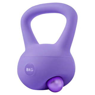 AD-ROCKET 居家軟式壺鈴, 8KG, 紫色, 外層-軟性PVC/內層-重力砂, 1個