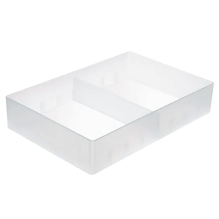 MUJI 無印良品 PP抽屜整理盒 200 x 134 x 40mm, 透明色, 2格