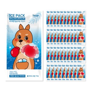 아이러버 터트리는 쿨팩 8 x 14 cm, 40개