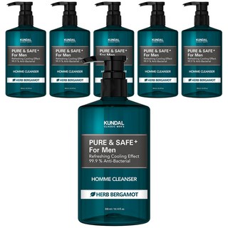 KUNDAL 昆黛爾 男性私密處專用Pure&Safe涼感清潔露 草本香檸檬香, 300ml, 6瓶