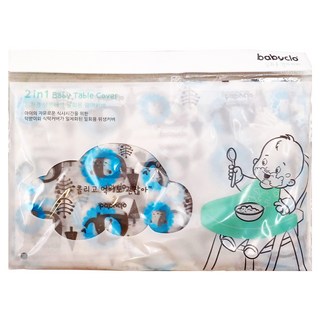 babyclo 一次性防漏圍兜餐墊 6個月以上 藍色 10入, 1包