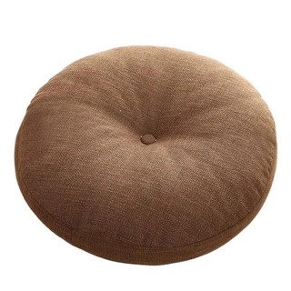 Mass 生活好物 亞麻透氣坐墊 日式和室蒲團小沙發, 深咖色, 40 x 15cm