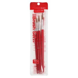 PENROTE 筆樂 圓頭尼龍畫筆4件組 PG555-B, 8 + 10 + 12 + 14, 1組