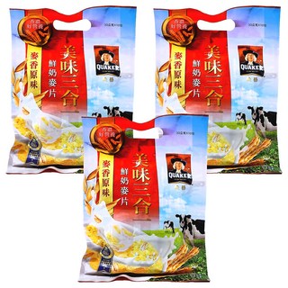 QUAKER 桂格 美味3合1麥片 麥香原味 10包, 330g, 3袋
