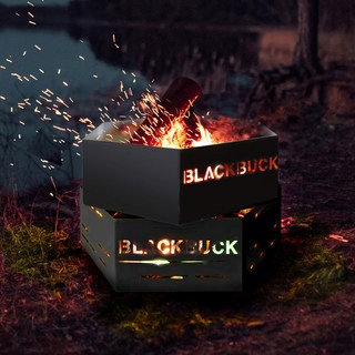Blackbuck 2段分離式六角火爐露營火爐+收納袋, 1個