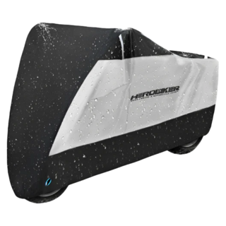 HEROBIKER 升級加厚機車罩 銀色 反光防塵罩 附收納袋, L 280 x 210 x 40cm