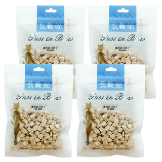 Puss in Boots 長靴貓 全齡貓 純肉凍乾 虱目魚丁 超低溫冷凍乾燥 無添加, 35g, 4包