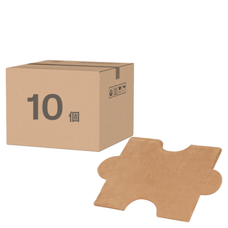 沐慕家居 毛絨巧拼止滑地板貼，10入/包，40*30cm，短絨+PP防滑底, 51 x 30 x 5cm, 杏色, 1包