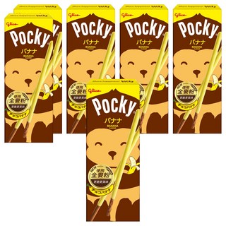glico 格力高 Pocky百奇香蕉棒 酥脆餅乾 香蕉巧克力風味, 14g, 6盒