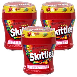 Skittles 彩虹糖 混合水果口味, 100g, 3罐