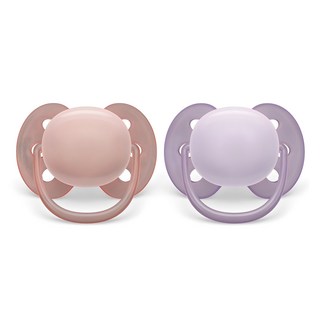 PHILIPS 飛利浦 AVENT 新安怡 新安怡超柔軟奶嘴套裝, 0-6個月, 桃子、薰衣草, 2入