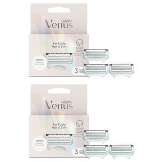 질레트 정품 비너스 Y존 제모기 면도날, 3개입, 2개