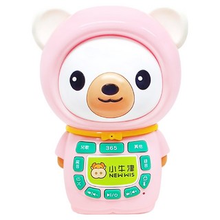 NEW WIS 小牛津 365 帽T熊故事機 第六代 內建4200首歌曲 支援藍牙連接 中/台/客/英/日多語言, 櫻花粉, 1盒