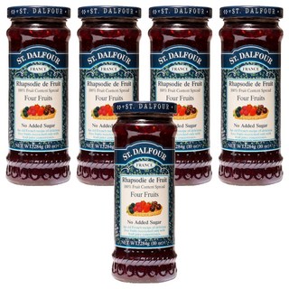 ST.DALFOUR 聖桃園 四果綜合果醬 法國原裝進口 無添加糖, 284g, 5罐