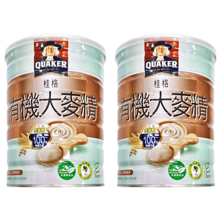 QUAKER 桂格 有機大麥精, 大麥, 500g, 2罐