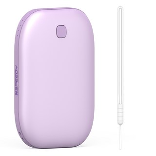 스피디 양면발열 손난로 겸용 보조배터리 5200mAh, SPE-B2DHWP01, 퍼플