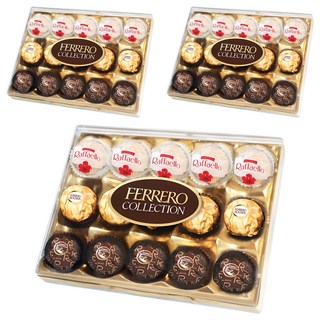 FERRERO ROCHER 金莎 盒裝綜合金莎巧克力 15顆裝, 162g, 3盒