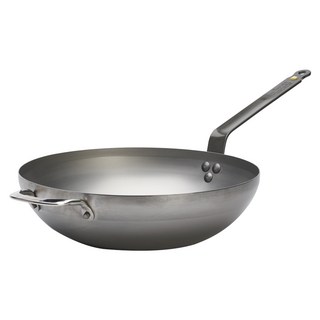 de Buyer 畢耶 原礦蜂蠟系列 單柄北京炒鍋 + 握耳, 32cm, 1組