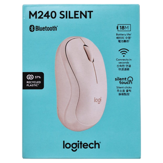 logitech 羅技 無線滑鼠 M240, MR0105, 玫瑰粉