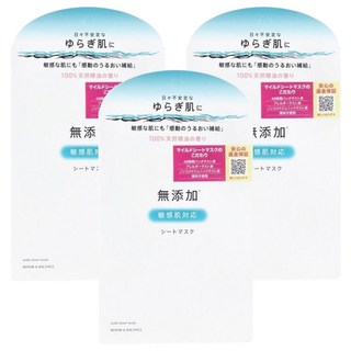 MEISHOKU 明色 平衡修護面膜 敏感肌適用 無添加, 4片, 3盒