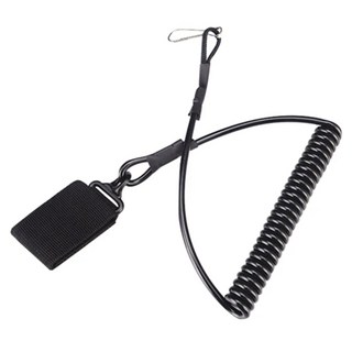 捷華 戰術彈簧扣繩-軍綠，快速連接裝備、輕巧便攜、魔鬼氈黏貼設計，適用於登山、露營等戶外活動, 1入, 約長45cm(未延展)