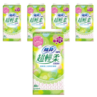 SOFY 蘇菲 超輕柔護墊花香, 14cm, 40片, 5包