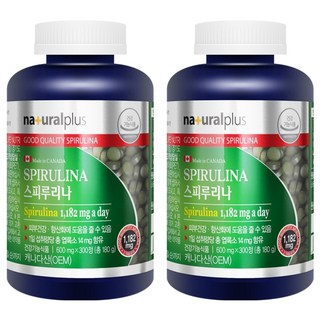 naturalplus 螺旋藻錠, 300顆, 2罐
