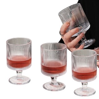 에르보 플리츠 고블렛 잔, 190ml, 4개