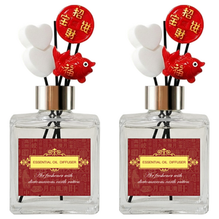 QiMart 迎春納福香氛珪藻擴香瓶, 水麝香, 200ml, 2件