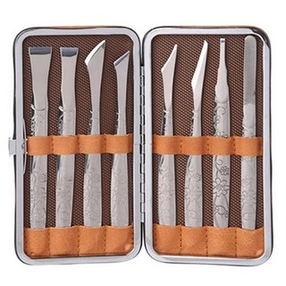 足部護理美甲8件組, 銀色, 1組