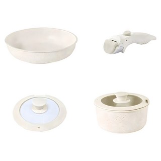 ANDY MAY2 韓森不沾鍋具4件套組, 1套, AM-D903-4D, 奶鍋 + 奶鍋蓋 + 深煎鍋 + 可拆式手把