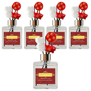 QiMart 迎春納福香氛珪藻擴香瓶, 水麝香, 200ml, 5件