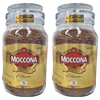 MOCCONA 摩可納 中烘培即溶咖啡 經典5號 口感柔和 柑橘/大麥香, 400g, 1入, 2罐