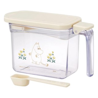 Skater MOOMIN 塑膠透明調味料罐 附湯匙 15.8 x 6.8 x 9.4cm, 380ml, 1組
