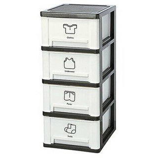 KEYWAY 聯府 亞士都四層收納櫃 附輪 FV-408, 白色, 4層