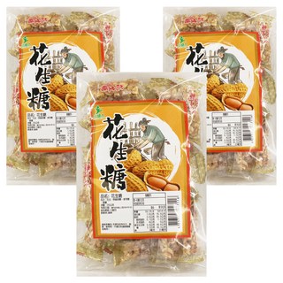 小綠人 花生糖, 250g, 3袋