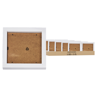 iINDOORS 英倫家居 北歐簡約實木相框, 白色, 10件