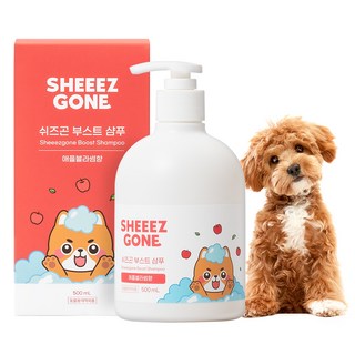 쉬즈곤 저자극 부스트 강아지 샴푸 애플블라썸향, 500ml, 1개