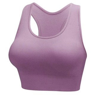 Homegym 歐美高強度挖背運動內衣 馬卡龍紫 L