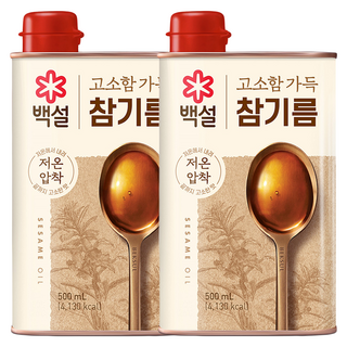 백설 고소함가득 참기름, 500ml, 2개