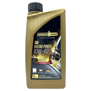 GERMAN GOLD 德國金牌 RACING POWER 4T 10W40 高性能機車機油 1公升 半合成機油, 1瓶