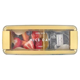 Lustroware 岩崎日式小清新兩段式防油污微波便當盒 Compact & Slim, 黃色, 1個