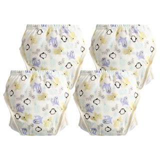 愛北鼻 加厚六層學習褲 100碼 (建議8-12kg), 企鵝海豹, 2件