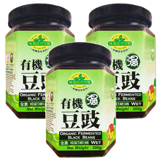 味榮 有機濕豆鼓 小, 200g, 3罐