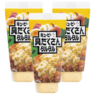 Kewpie 塔塔醬 內含扎實的雞蛋與洋蔥顆粒, 145g, 3條