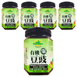 味榮 有機濕豆鼓 小, 200g, 5罐